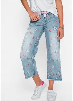 Culotte-Jeans mit Blumenprint, RAINBOW