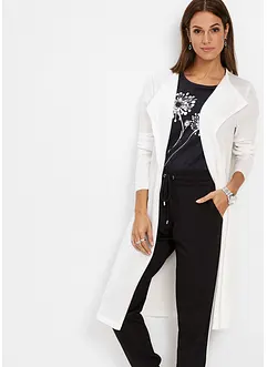 Long gilet en maille de coton mélangé, bonprix