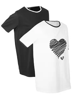 Longshirt 2er Pack, kurzarm, bonprix