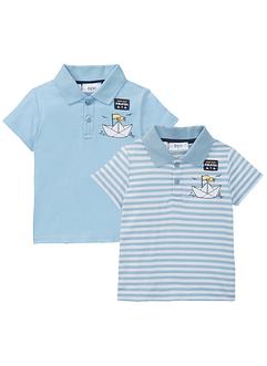 Baby Poloshirt (2er-Pack) Bio-Baumwolle, bpc bonprix collection