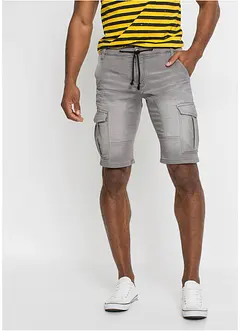 Bermuda en molleton aspect jean, Regular, bonprix