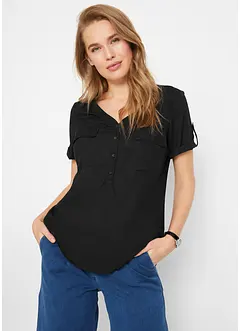 Blouse en viscose à manches courtes, bonprix