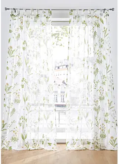 Gardine mit floralem Druck mit recyceltem Polyester (1er Pack), bonprix
