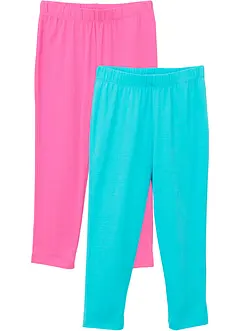Lot de 2 leggings corsaire en coton extensible, bonprix