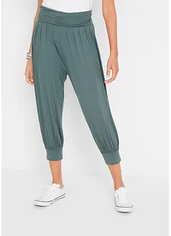 Pantalon sarouel à taille confortable, longueur 3/4, bonprix