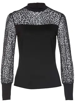 Haut à manches transparentes, motif animalier tendance, bonprix