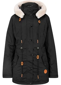 Wattierter Parka mit Fellimitat-Besatz, bonprix