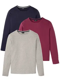 Langarmshirt (3er Pack), bonprix