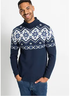 Norweger-Rollkragenpullover mit Baumwolle, bonprix