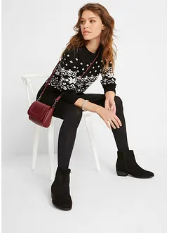 Strickkleid mit Norwegermuster, bonprix