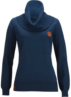 Feinstrickpullover mit weitem Kragen, bonprix