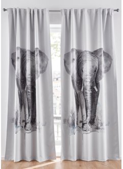 Verdunkelungsvorhang mit Digitaldruck Elefant (1er Pack), bpc living bonprix collection