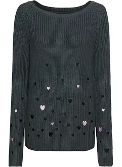 Pullover mit Stickerei, bonprix