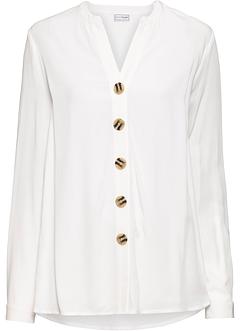 Oversize-Bluse mit Schmuck-Knöpfen, BODYFLIRT