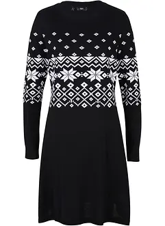 Robe en maille à motif norvégien, bonprix