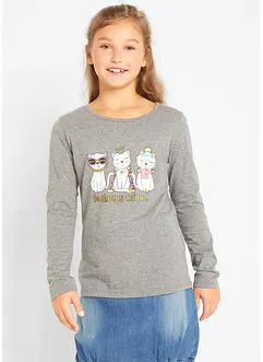 Mädchen Langarmshirt mit Bio-Baumwolle, bonprix