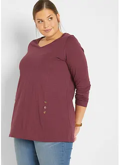 Baumwoll-Longshirt in A-Linie, bonprix