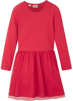 Robe en jersey fille avec tulle, bonprix