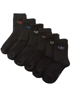 Lot de 6 paires de chaussettes coton, bonprix