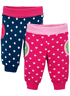 Baby Sweathose (2er-Pack) Bio Baumwolle, bonprix