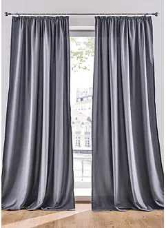 Lot de 2 rideaux en microfibre, bonprix