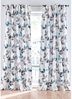 Vorhang mit Blätter Druck (1er Pack), bpc living bonprix collection