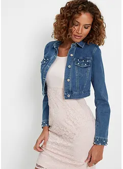 Jeans- Bolero mit Perlen, bonprix