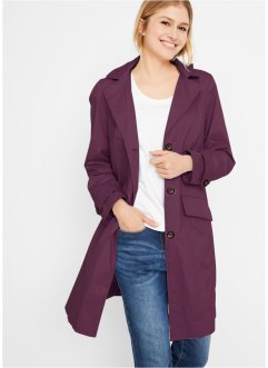 Manteau coton doublé ample avec capuche, trapèze, bpc bonprix collection