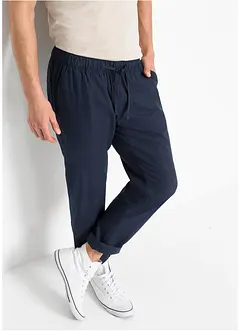 Pantalon chino Regular avec lin, Straight, bonprix