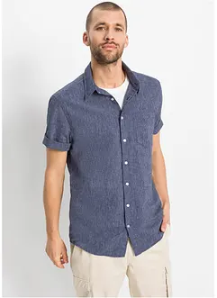 Chemise manches courtes en lin mélangé, bonprix