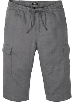 Regular Fit Cargo-Bermuda mit Leinen, bonprix