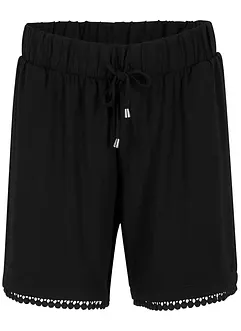 Jerseyshorts mit Bequembund und Spitze aus Viskose-Mix, bonprix