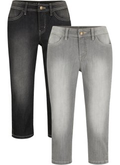 Capri-Komfort-Stretch-Jeans, 2-er Pack, John Baner JEANSWEAR