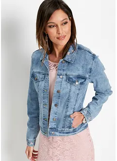 Veste en jean avec broderie, bonprix