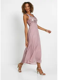 Robe longue brodée de sequins, bonprix