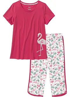 Capri Pyjama aus reiner Baumwolle, bonprix