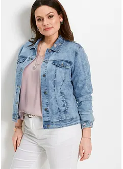 Veste en jean avec broderie, bonprix