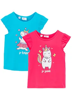 T-Shirt aus reiner Bio-Baumwolle (2er Pack), bonprix
