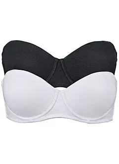 Lot de 2 soutiens-gorge coton multi-positions à armatures, bonprix