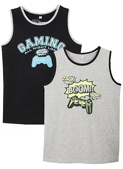 Tanktop mit Bio-Baumwolle (2er Pack), bonprix