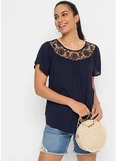 Bluse mit Spitze, bonprix