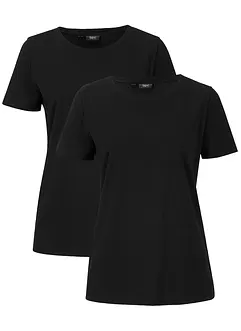 T-Shirt aus reiner Baumwolle (2er Pack), bonprix