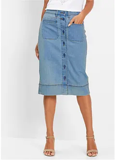 Jeansrock mit Knöpfen, bonprix