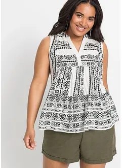 Blouse sans manches imprimée, bonprix
