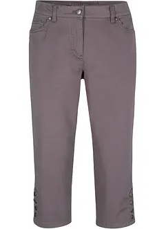 Baumwoll-Capri-Hose mit Bequembund und Knöpfen, bonprix