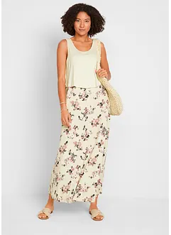 Shirt-Maxikleid aus feiner Viskose, bonprix