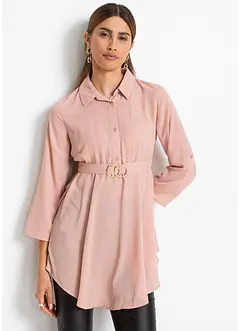 Blouse longue avec ceinture avec polyester recyclé, bonprix