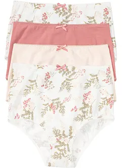 Lot de 4 slips taille haute, bonprix