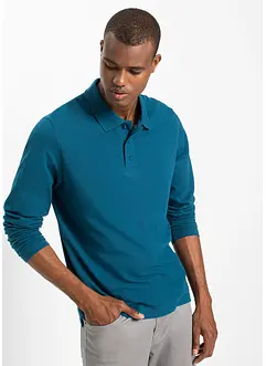 Polo en piqué, manches longues, bonprix