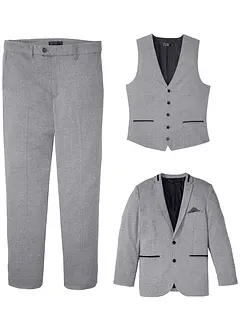 Anzug mit Weste (3-tlg.Set), Regular Fit, bonprix